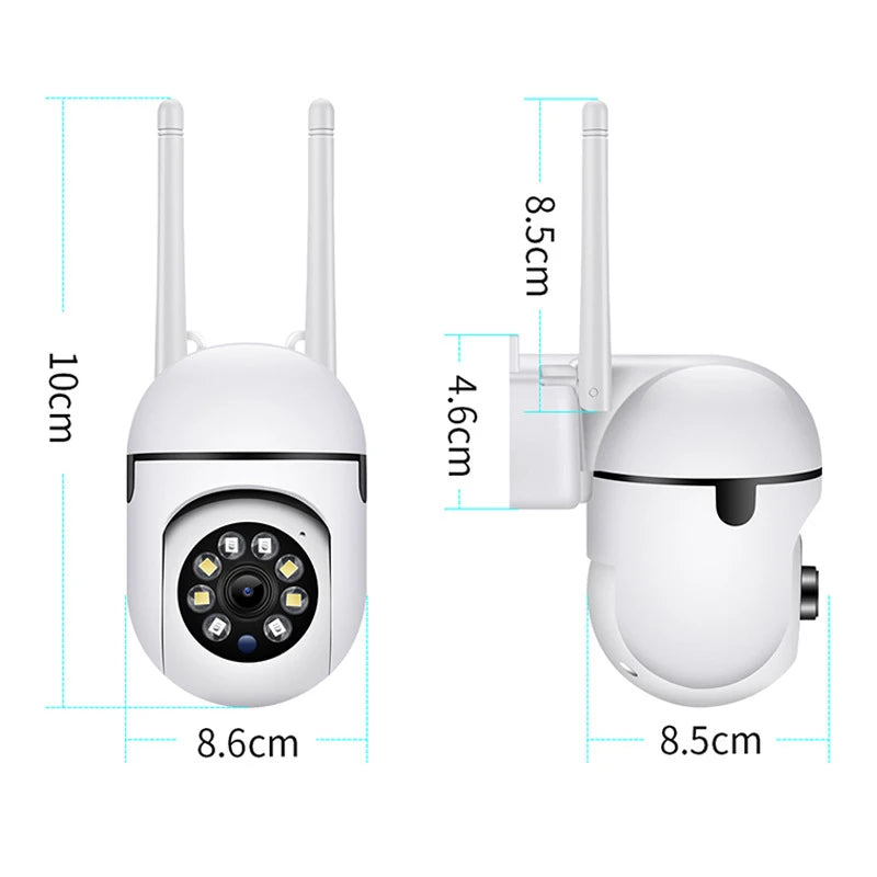 Câmera de vigilância de segurança sem fio IP Wi-Fi de 8 MP PTZ Câmeras com zoom de 4X Rastreamento Áudio bidirecional Câmera colorida noturna HD